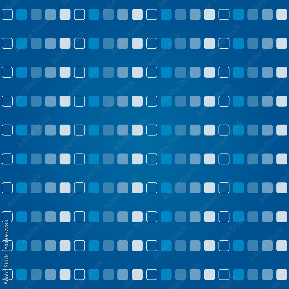 Aufkleber Blue tiles and same background. Vector repeated squares. Decor pattern. 