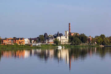 view of the town on the river