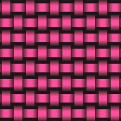 Pink wicker. Vector gradient wicker and black background.