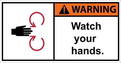 Beware of the danger of spindle rotation.,Warning Sign