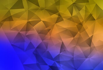 Light Blue, Yellow vector template with crystals, triangles.