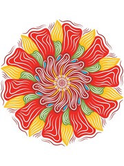 Modern floral pattern. Decorative dram fantasy ornmanet. Mandala style for decor, glass design, print, fabric, textile. Digital art illustration