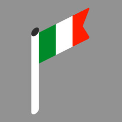 Vector isometric national flag of the Republic of Ireland on a gray background