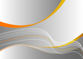 Modern wave curve abstract vector background. Elegant presentation golden and silver gradients.