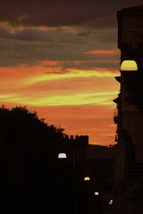 Obraz premium sunset in the city