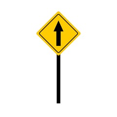 street sign with black pole icon, traffic sign icon vector symbol