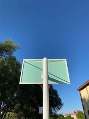 blank street sign