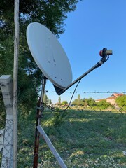 satellite dish on roof