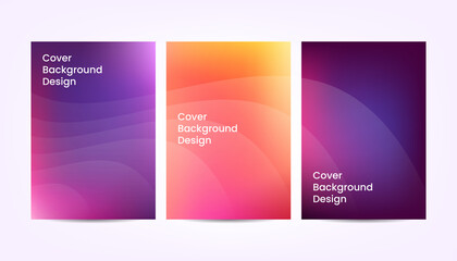 Vector colorful abstract gradient cover background design.