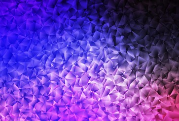 Dark Pink, Blue vector polygon abstract background.