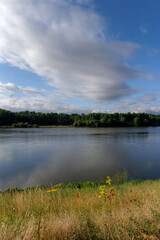 Obraz na płótnie Canvas Loire river bank near the Chateauneuf-sur-Loire village