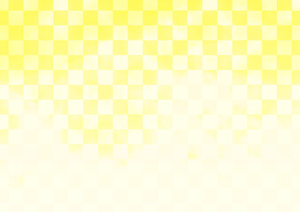 背景　市松模様　かすれ　イエロー