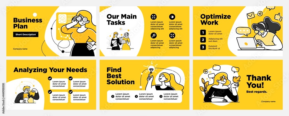 Poster presentation and slide layout background. design template with business people. use for business ann