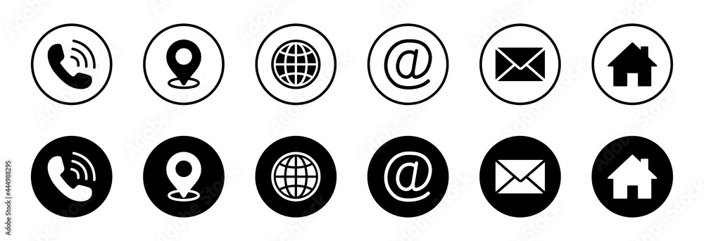 Poster web icon set. website set icon vector