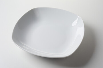 Simple generic clean empty white rectangular dish