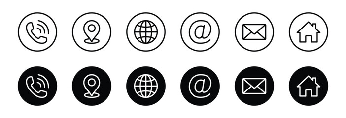 Web icon set. Website set icon vector