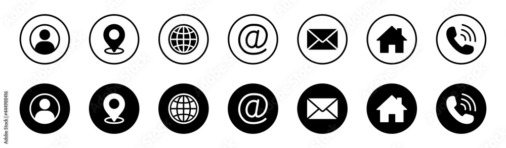 Poster web icon set. website set icon vector