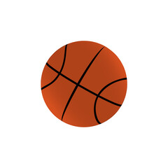 Obraz premium A basketball ball for sports competitions on a white background.