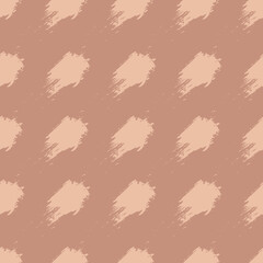 copper brown and beige hand drawn brush stroke blots seamless pattern. vector background for  bed linen fabric, wrapping paper, scrapbooking