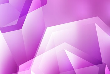 Light Pink vector polygon abstract backdrop.