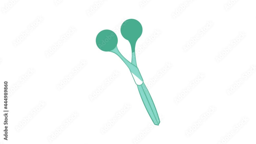 Poster scissors icon animation cartoon best object isolated on white background
