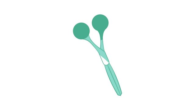 Scissors icon animation cartoon best object isolated on white background
