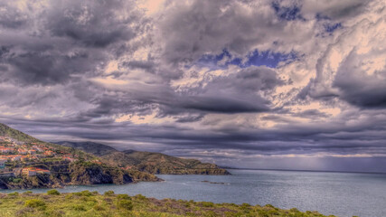 ciel vu de Banyuls-sur-mer