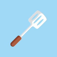 Single spatula flat design style illustration symbol logo shadow detail vector