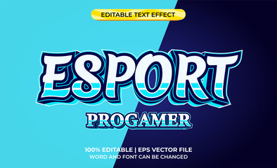 3d text effect with esport theme. tagline for logo esport