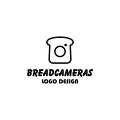 A very unique logo combination of bread and camera in black.
EPS10, Vector.