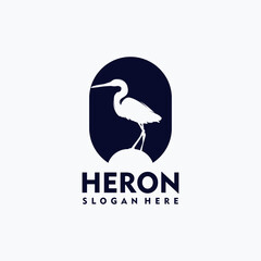 Simple heron logo concept vector art