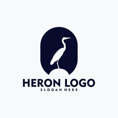 Simple heron logo concept vector art