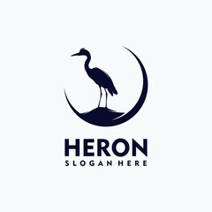Simple heron logo concept vector art