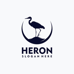 Simple heron logo concept vector art