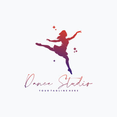 Colorful Abstract Gymnastic Logo Design