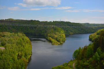 Fototapeta premium Rappbode dam in Germany in the mountains of Harz