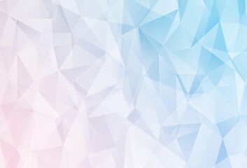 Light Pink, Blue vector polygon abstract layout.