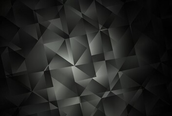 Dark Gray vector abstract mosaic backdrop.