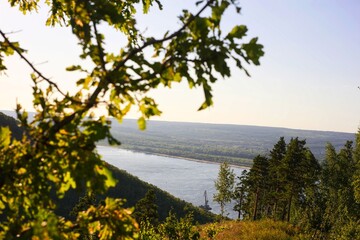 Fototapeta premium landscape of mountains and rivers