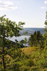 landscape of mountains and rivers