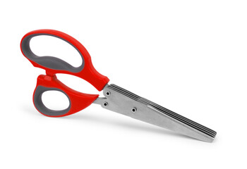 Gardening Scissors Isolated on White Background. Tool for Trimming Bushes and Trees