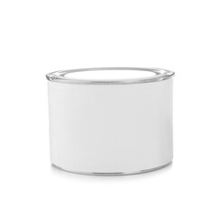 Blank can of paint isolated on white