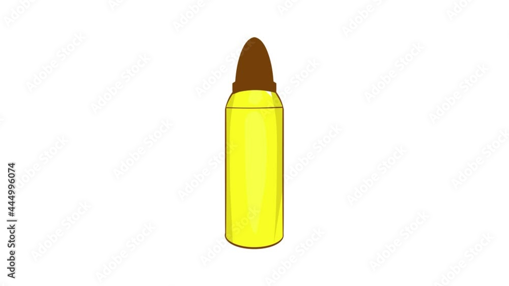 Poster bullet icon animation cartoon best object isolated on white background