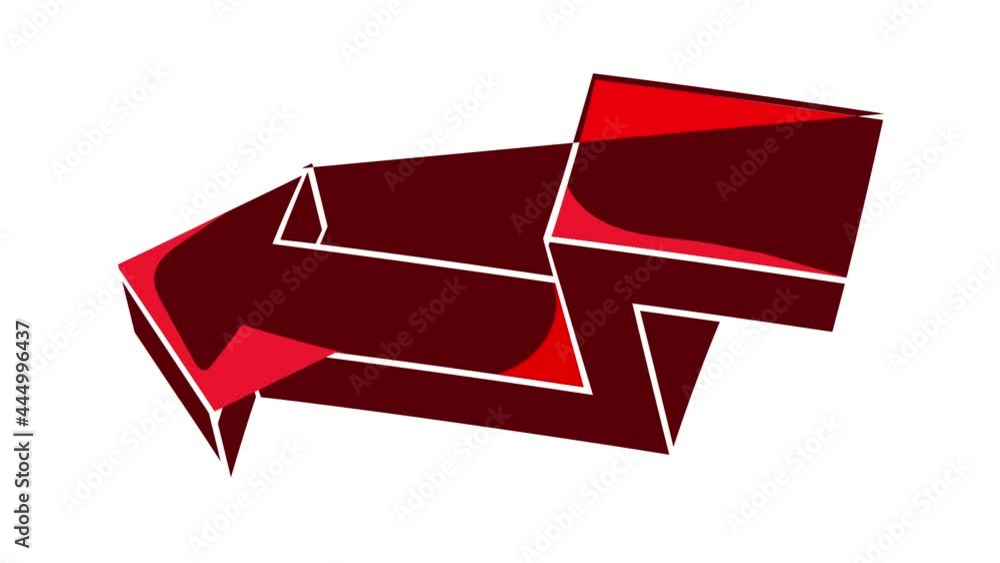 Poster red broken arrow icon animation cartoon best object isolated on white background