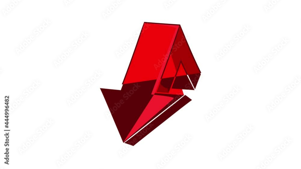 Poster red broken arrow icon animation cartoon best object isolated on white background