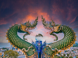 Wat Khao Phra Khru viewpoint in ChonBuri, Thailand