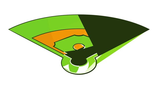 Baseball field icon animation cartoon best object isolated on white background