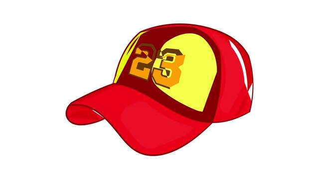 Baseball cap icon animation cartoon best object isolated on white background
