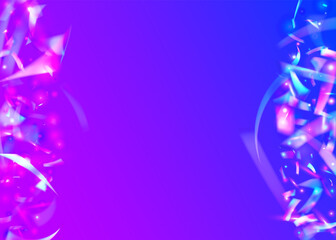 Cristal Sparkles. Luxury Foil. Shiny Banner. Pink Metal Texture. Holographic Confetti. Glamour Art. Bokeh Tinsel. Blur Prismatic Serpentine. Purple Cristal Sparkles