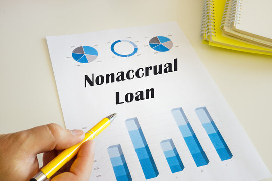 Conceptual photo about Nonaccrual Loan with written phrase.